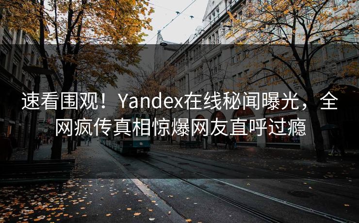 速看围观！Yandex在线秘闻曝光，全网疯传真相惊爆网友直呼过瘾